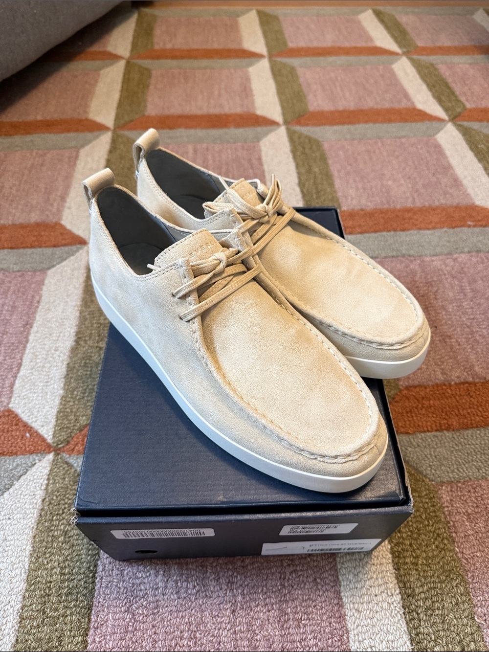 Men's Casual Suede Lace-Up Shoes in Beige